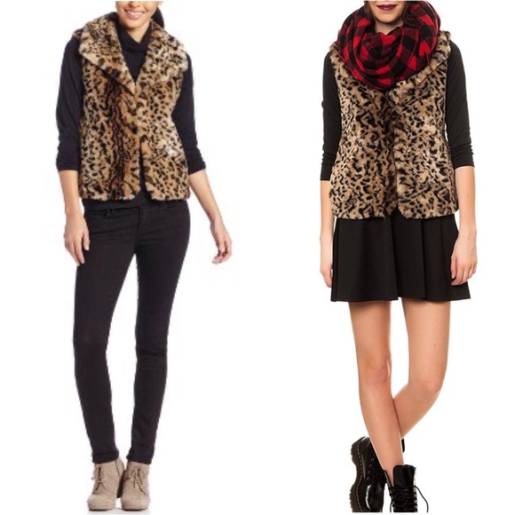 🐆 JACK by BB Dakota Fayola Leopard Faux Fur Vest 🌼 - Picture 6 of 16